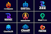 design modern tech startup crypto software app saas website technology logo