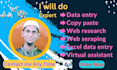 do data entry, web research, lead generation and typing work