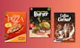 design minimal restaurant food posters,flyers for social media