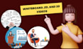 create custom animated whiteboard, 2d and 3d explainer videos