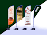 design feather flag, teardrop flag, in 4 hours