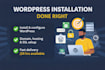 install wordpress, domain, hosting and SSL setup