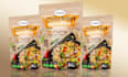 make food label design, food packaging design, desert and jerk pouch design