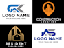 design 3 masculine, bold, real estate logo, construction