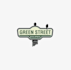 design professional unique green street logo