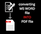 convert your docx documents into pdf file