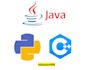 write program of python java and cpp