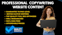 do professional SEO copywriting and website content