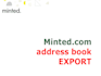 export addresses from your minted dot com address assistant
