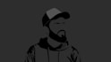 design a black and white stencil art, face portrait logo