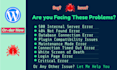 fix wordpress problems, elementor issues, woocommerce bugs