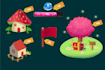 create unique 2d game icons, props, UI design, assets, objects in vector