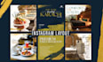 design luxury, modern hotel, restaurant, saloon social media posts