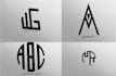 design monogram initial lettermark  logo
