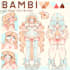 draw a character reference sheet in a cute anime manga style
