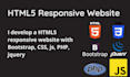 develop website php html css javascript bootstrap