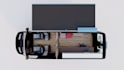 do office 3d floorplan layout rendring