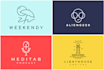 design modern minimalist line art logo design