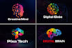 do modern startup tech security crypto app logo design