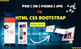 do psd, xd, figma to html css bootstrap website