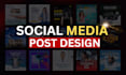 do creative social media design, post, banner ads