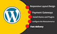 build modern and responsive wordpress website by elementor