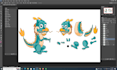 image separate layer, character separate, layer masking and multipath work
