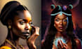 create beautiful african american character illustration