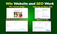 wix website design, redesign, bug fix and SEO optimization