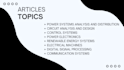 write expert electrical engineering articles with precision