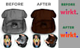 color change logo, texts, clothes, and products perfectly