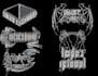 custom y2k logo with chrome effect and spining animation
