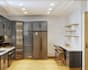design modern cabinet, TV media wall, shelf, kitchen design, 3d rendering