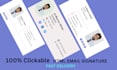 create clickable html email signature with different design