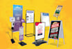 design an attractive teardrop banner, flutter flag, feather flag