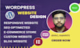 design, develop responsive wordpress website design, create blog, online store