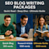 be your SEO blog writer for articles and website content