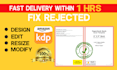 fix rejected KDP book cover format or any book cover