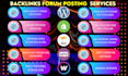 provide 250 forum posting backlinks