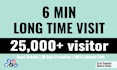do 6min long time duration organic website traffic promotion