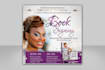 design eye catching book launch and book signing flyers