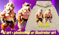 make high quality digital art advanced ai mixed with photoshop