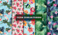 make vector floral, tropical seamless patterns for textile print