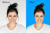 make transparent background, photo retouching, bg remove
