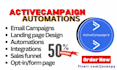 do active campaign automations, landing page design