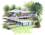 draw architectural perspectives and sketches in high quality