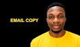 write your email marketing copywriting email campaign copy