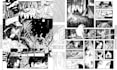 illustrate a black and white comic or manga page