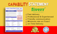 do professional capability statement, government contract, and flyer design