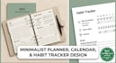 design a minimalist planner, calendar, habit tracker